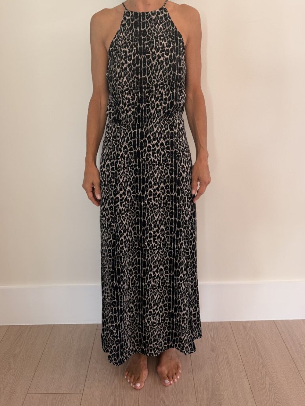 Zimmermann Sundown Leopard Halter Maxi Dress Size 0